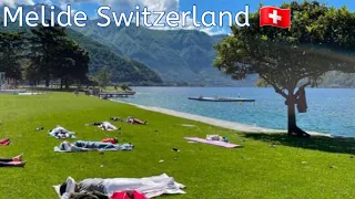 26 September 2023 walking tour Bissone and Melide Switzerland 🇨🇭| Amazing walk and Swiss views|