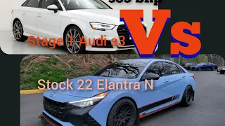 22 Elantra N vs tuned Audi s3