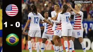 USA vs Brazil 1 - 0 All Goal & Highlights | 2019 SheBelieves Cup