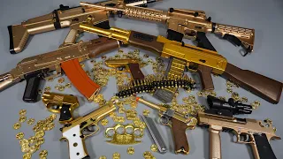 2024 Golden Toy Guns AK47- Happy New Year Get a lot of money and luck -Realistic Toy Guns Collection