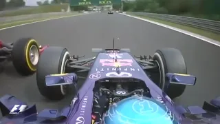 F1 – Kimi Räikkönen fends off Sebastian Vettel Onboard – Hungary 2014