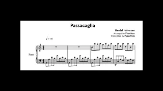 G.F. Händel (Halvorsen) - Passacaglia, Piano sheet and music