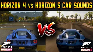 Forza Horizon 4 & Horizon 5 Car Sounds Comparison | Raw Game Audio