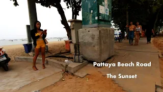 Pattaya Beach Road Scenes 2019 - Sunset