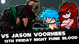 FNF | Vs Jason Voorhees - 13th Friday Night Funk Blood + ALL GAME OVER | Mods/Hard/Gameplay |