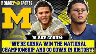 Michigan Football's Blake Corum predicts the Wolverines will win the National Championship!