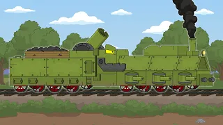 Armored Train VS Armored Train - Cartoons about trains