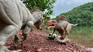 Spinosaurus VS Indominus Rex Jurassic World! Fight for Survival!
