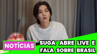 YOONGI FAZ LIVE E FALA SOBRE VIR AO BRASIL