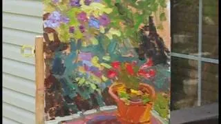 Plein Air Oil Painting Demo "Clematis" by Ramona Dooley