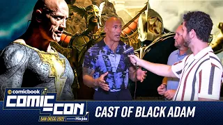 The Rock Talks Superman Vs Black Adam - Black Adam Cast Comic Con 2022