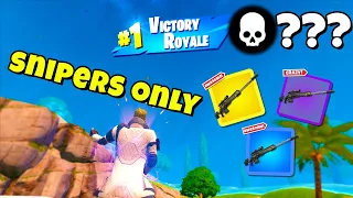 CRAZY *Snipers Only* High Elimination Solo Win Gameplay (Fortnite Chapter 5 Zero Builds)