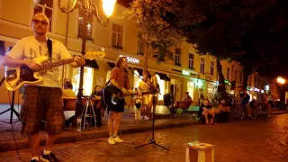 Одесса, июль 2016, уличные музыканты, Street musicians, Донецко-Тернопольская группа 1