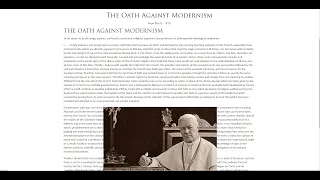 Oath Against Modernism ~ Fr. Ripperger