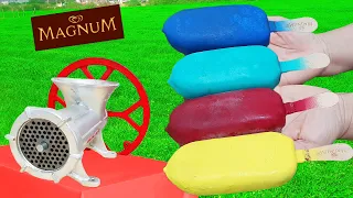 EXPERIMENT COLORFUL ICE CREAM vs MEAT GRINDER  COOL EFFECT