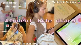 WEEKLY-DIARY 📌✧📗 getting my life together, study vlog, cas internship & learning to LET GO