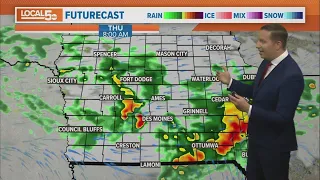 Iowa weather update: Several rounds of showers and storms are expected later this week