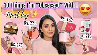 10 Things I'm Currently OBSESSED With | Makeup, Haircare, Body Mist, Candle & More ! *must try*