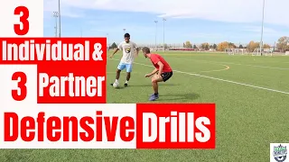 Defensive Drills for Soccer Players - 3 Individual & 3 Partner Defensive Drills -  Defending Drills