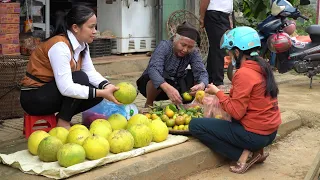 FULL VIDEO: 350 Days Go to the market to sell Fruit, Ginger, Tubers, Turmeric & Build Bamboo House