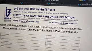 MY IBPS PO Mains Scorecard 2022 ??