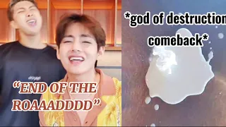 BTS V TAEHYUNG & RM NAMJOON REACTION TO END OF THE ROAD by BOYZ II MEN (god of destruction is back)