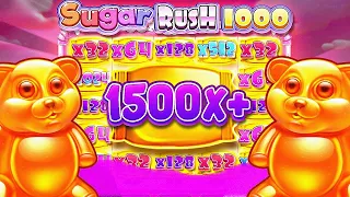 ОГРОМНАЯ ПОЛЯНА И РЕТРИГГЕР В ШУГА РАШ 1000  Sugar Rush 1000  ШУГАР РАШ  занос  заносы недели