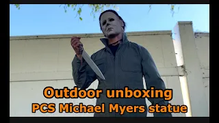 Outdoor unboxing of the PCS 1/4 scale, Michael Myers statue