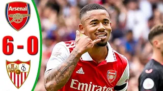 Arsenal Vs Sevilla 6-0 Extended Highlights & All Goals 2022 HD