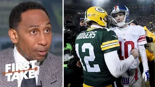 FIRST TAKE | "I want Eli Manning's career over Aaron Rodgers" - Stephen A. Smith tells Mad Dog