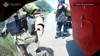 Костянтинівські рятувальники потрапили під ворожий обстріл під час ліквідації пожежі