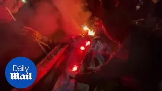 Protesters set fire to Albert Pike statue in Washington DC