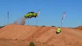 Biggest car jump. Done in reverse world record