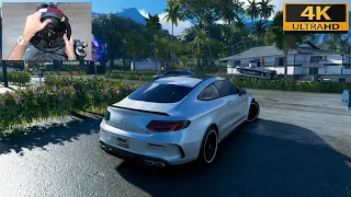 The Crew Motorfest - MERCEDES-BENZ C63S AMG COUPE - Test Drive with Steering Wheel - 4K