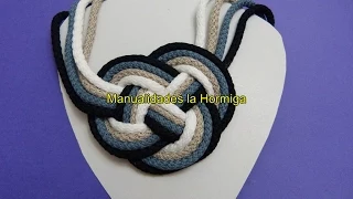DIY Collares Artesanales en cordón de algodón,  Manualidadeslahormiga
