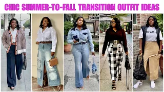 CHIC SUMMER-TO-FALL TRANSITIONAL OUTFIT IDEAS