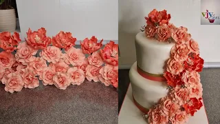 How to Make Gum Paste Peony Flowers| Sugar Peony Flower Tutorial | wedding cake Peony  Decorating