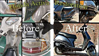 18 Years Old Activa Restoration | Full Paint Work