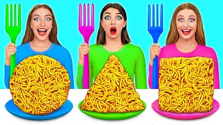 Alimente În Formă De Figuri Geometrice Provocare | Provocare Nebună Multi DO Food Challenge