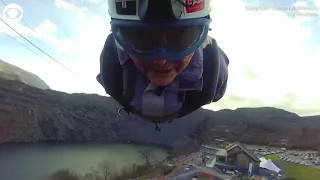 85-year-old rides world's fastest zipline