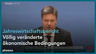 Jahreswirtschaftsbericht 2023 mit Robert Habeck und Elga Bartsch am 25.01.23