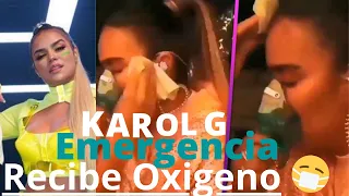 #tusa #Karol G -Concierto de Bolivia 2020 Recibe Oxigeno de Emergencia