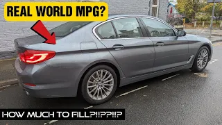 Real world MPG on a Bmw 5 series 520d auto 2017, how much to fill??