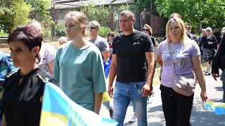 Прощання з загиблим військовослужбовцем Василем Омельченко