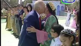 Каримов и поцелуи на Навруз 2014