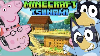 Minecraft Peppa Pig With Bluey Vs Tsunami