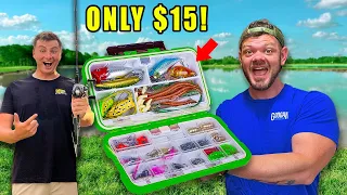 We Built The ULTIMATE $15 Budget Fishing Tackle Box From WalMart!