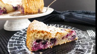 Almond pie with berries without flour and milk! Gluten and lactose free dessert for Passover!