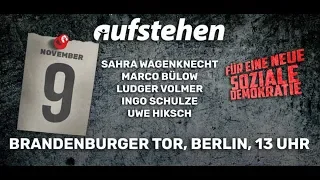 #Aufstehen mit Sahra Wagenknecht - 9. November 2018,  Berlin, Brandenburger Tor