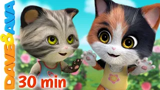 😊  Three Little Kittens and More Baby Songs | Kid Songs & Nursery Rhymes by Dave and Ava 😊